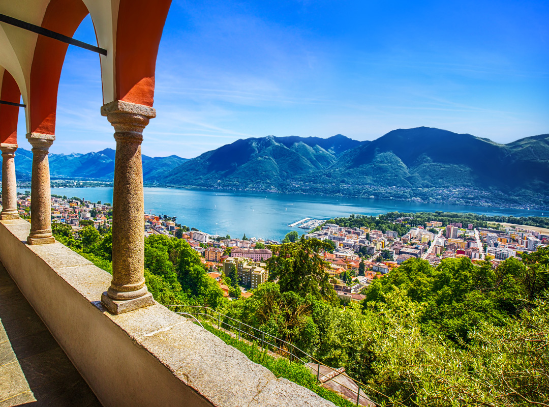 Blick auf Locarno am wunderschönen Lago Maggiore