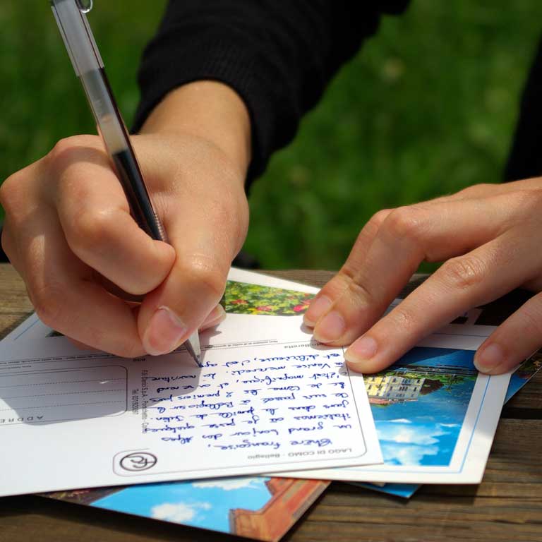 Postkarte schreiben